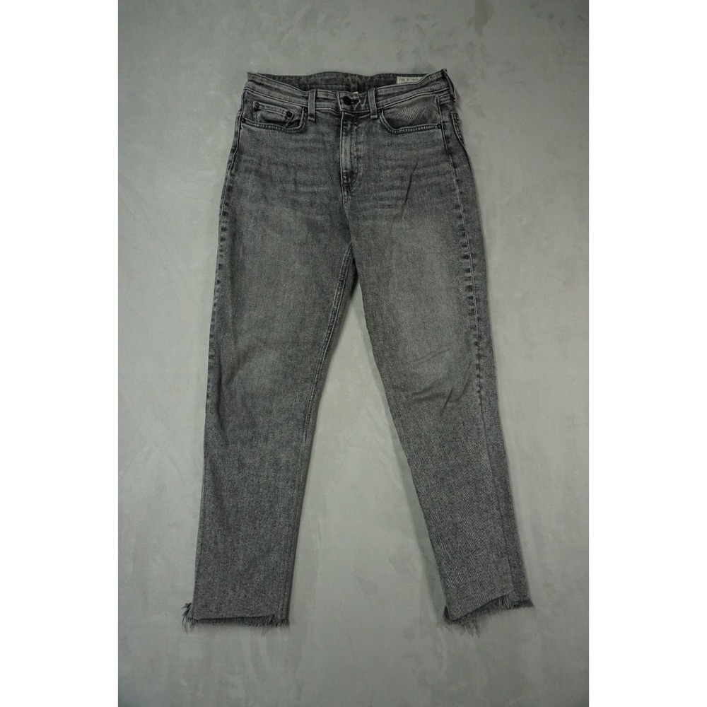 Rag &‎ Bone Nina High Rise Skinny Jeans Womens 29 Faded Black Gray